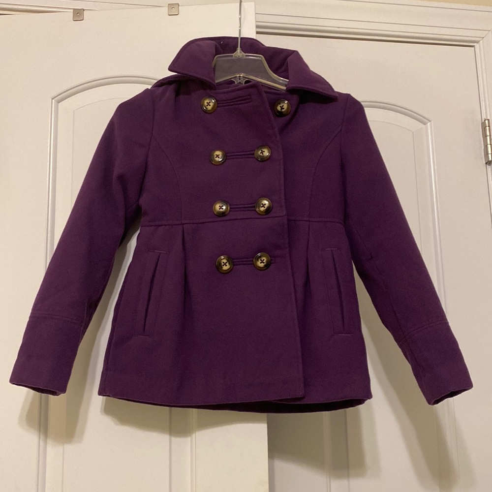 Girls London Fog Double Breasted and Hooded Dress Coat